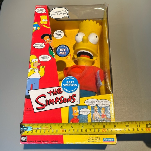 The Simpsons BART Talking Doll Playmates 2000 Interactive Y2K Rare Collectible - Picture 2 of 16
